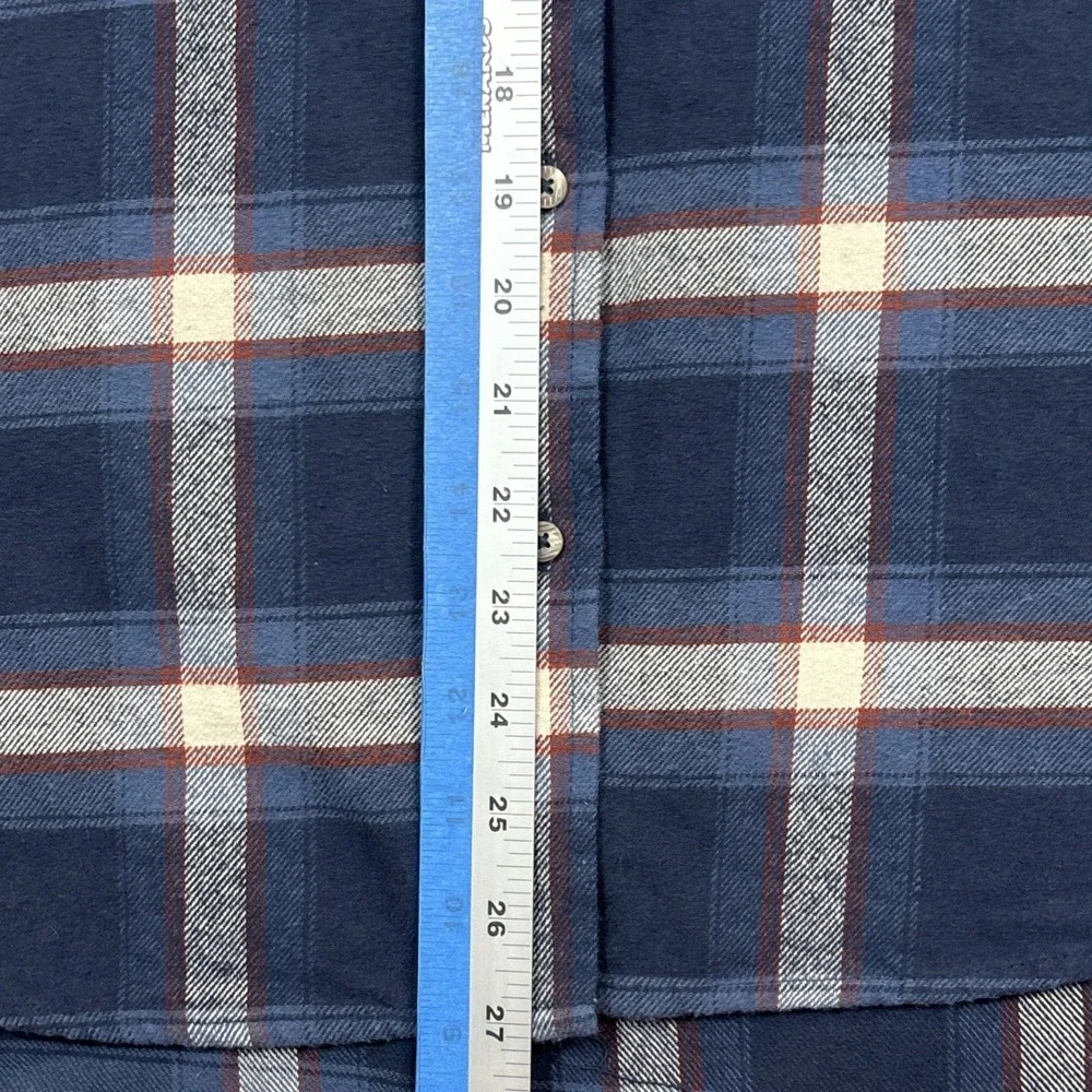 Wrangler Wrancher Western Button up Flannel‎ Shirt Blue Plaid Women's Size XL